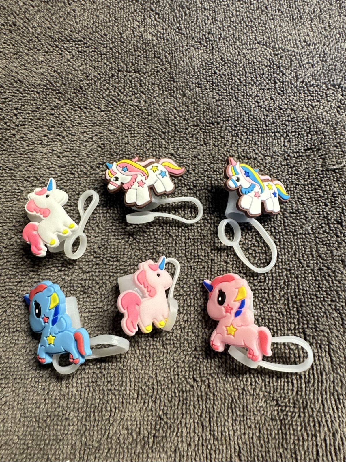 My Little Pony Straw Topper Set Of 6 New