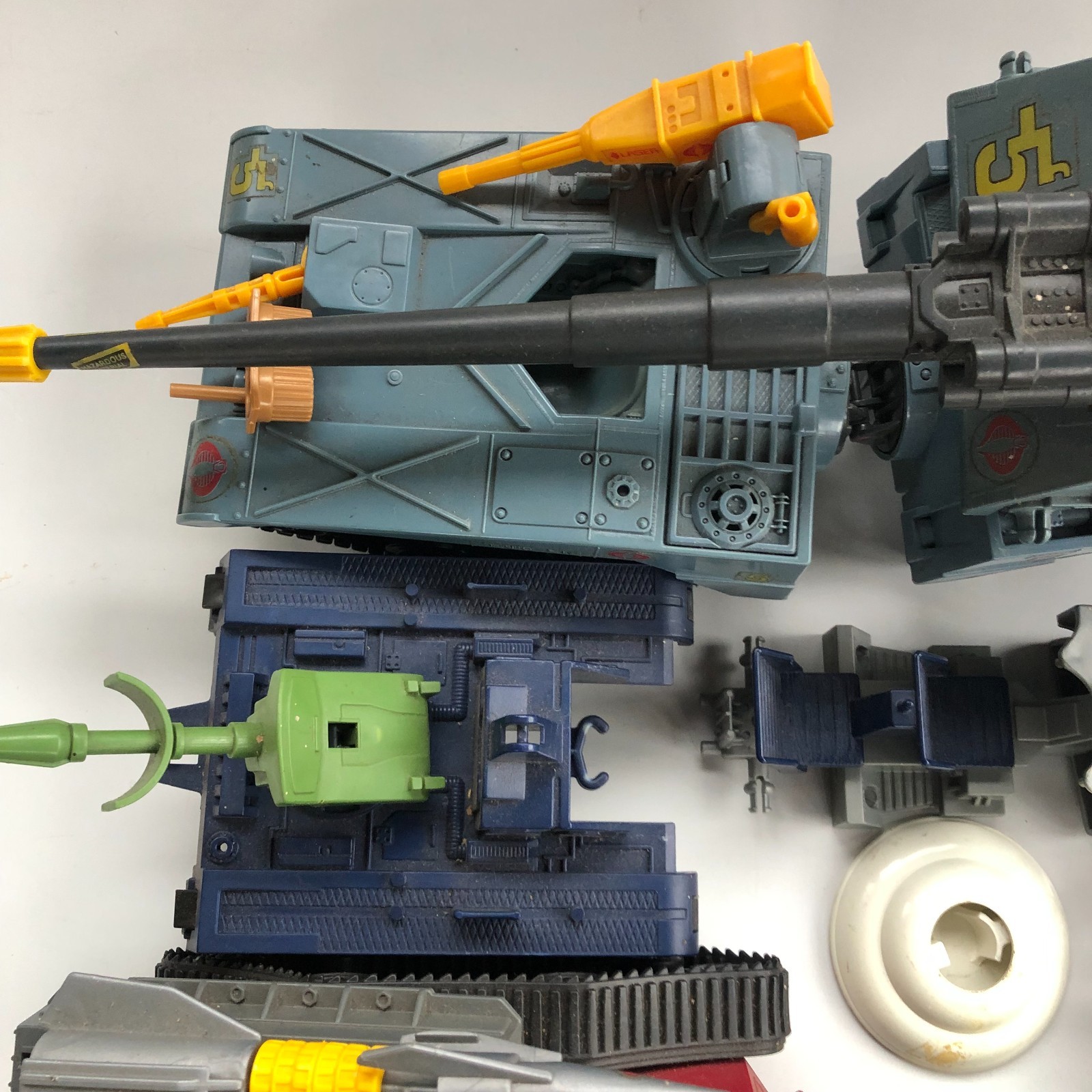 Lot 7 GI JOE Vehicles Mostly incomplete 1985-1988 Maggot Despoiler DOMINATOR