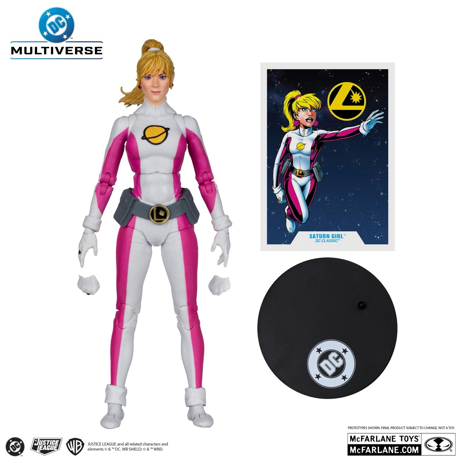 2 Figure Lot McFarlane DC Multiverse Saturn Girl & Starman Jack Knight Platinum