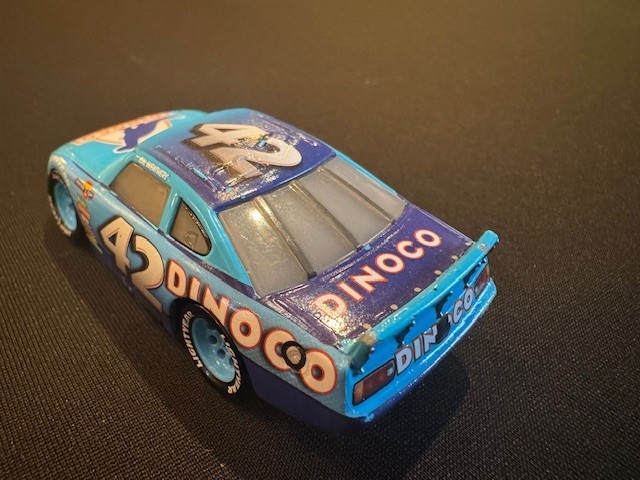 Disney Pixar Cars METALLIC Blue CAL WEATHERS #42 DINOCO Mattel Diecast 4&Prime;