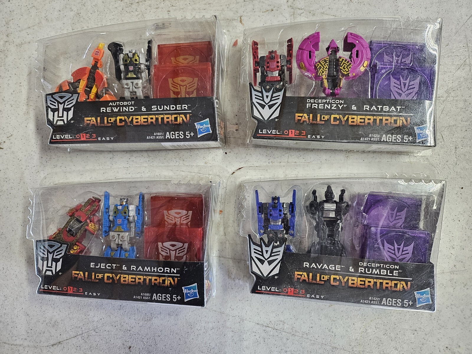 Transformers Fall of Cybertron Rumble Ravage Frenzy Ratbat Rewind Sunder Eject
