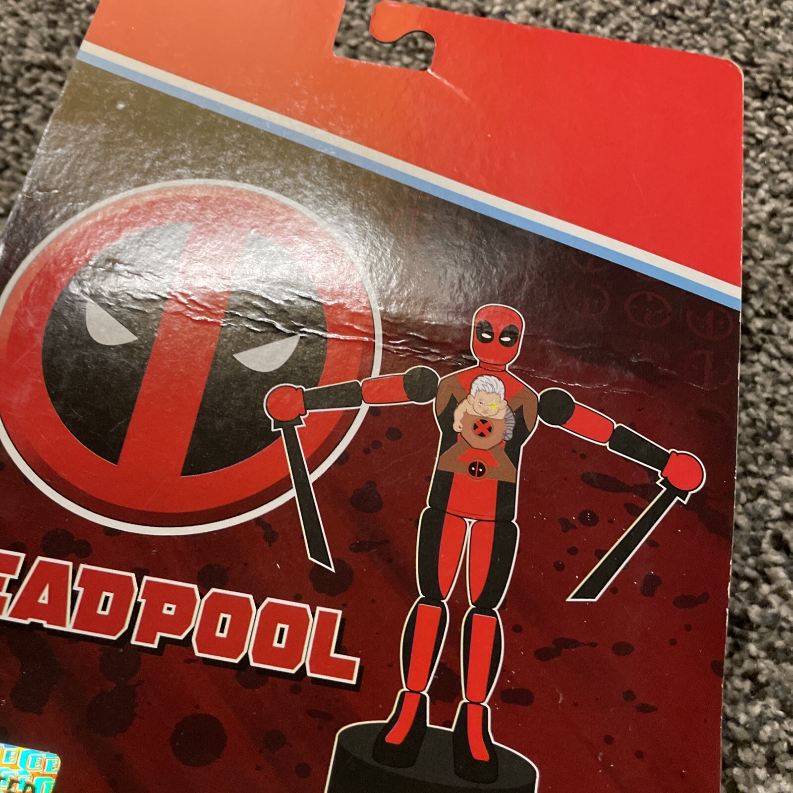 2018 San Diego Comic Con Debut Deadpool & Cable Wooden Puppet #983/1500 Marvel