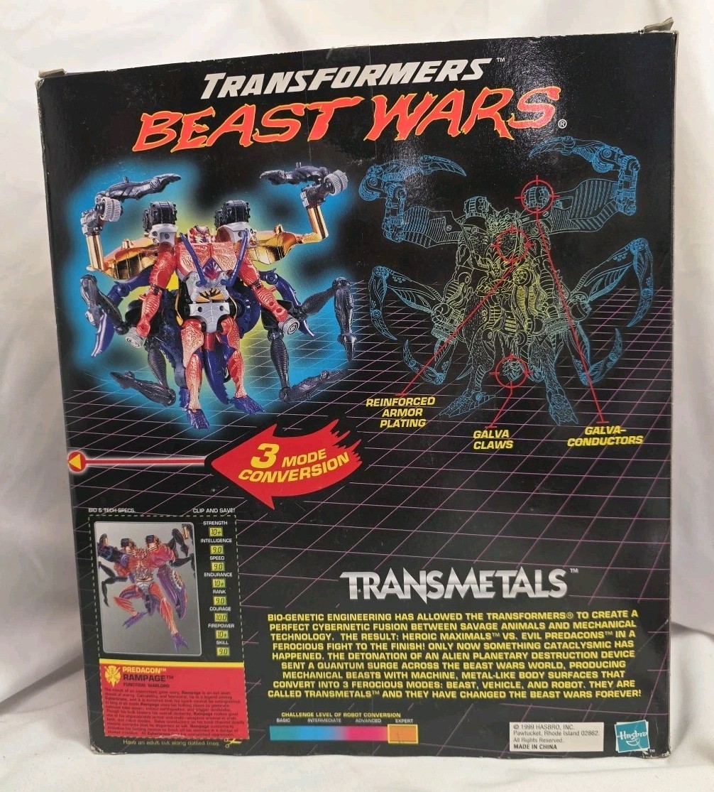 Transformers Beast Wars Rampage Deluxe Transmetals Hasbro