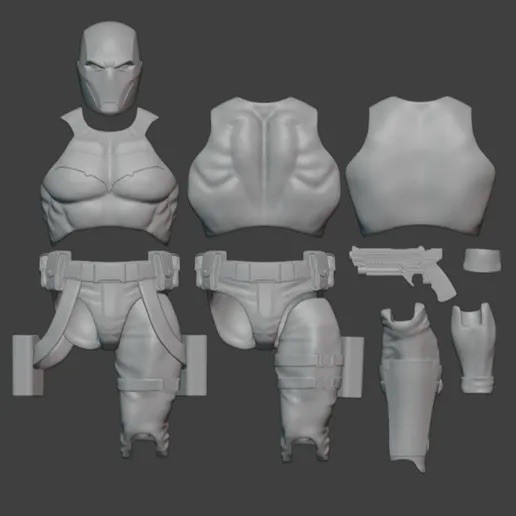 Red Hood 1/12 Scale Conversion Kit Ct Toys HUSH BATMAN UNPAINTED PARTS ONLY