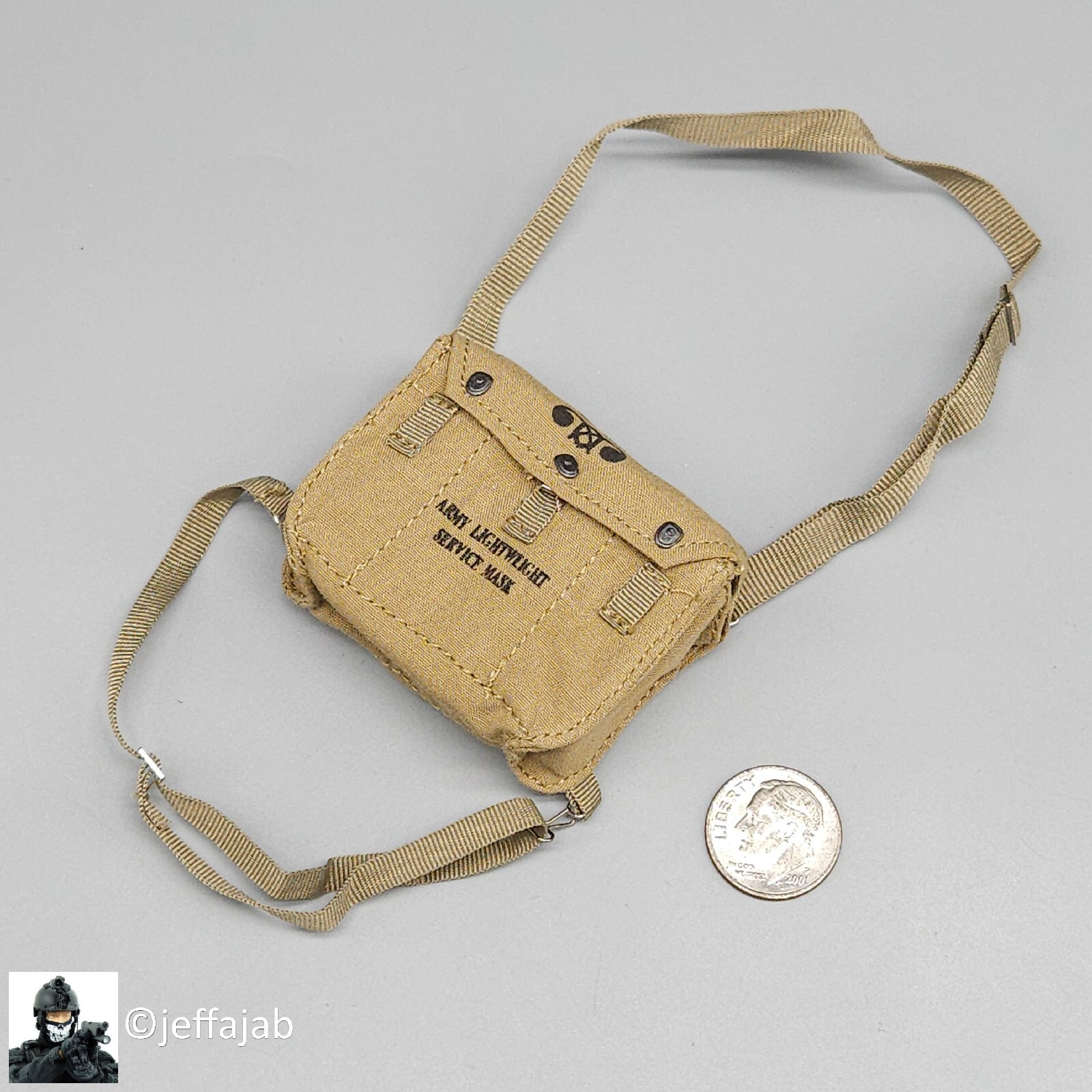 1:6 Ujindou WWII The Big Red One US Army Lightweight Gas Mask Bag for 12&Prime; Figure