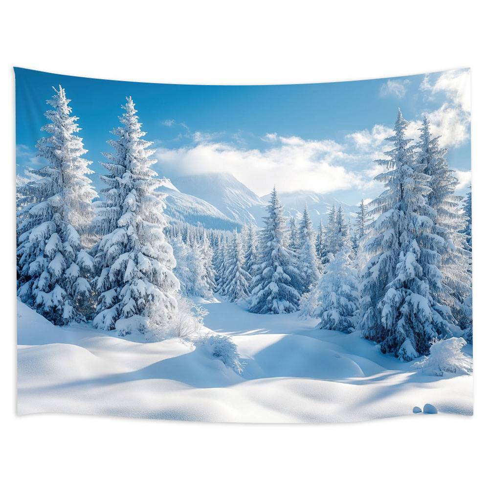 Snowy Mountain Forest For Action Figure Background Backdrop Diorama Doll House