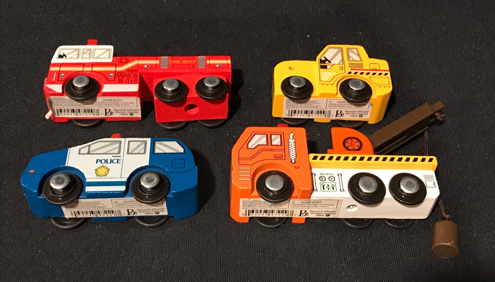 Thomas Train Compatible Wooden Railway; 64 Tracks; 13 Vehicles; 6 Trestles