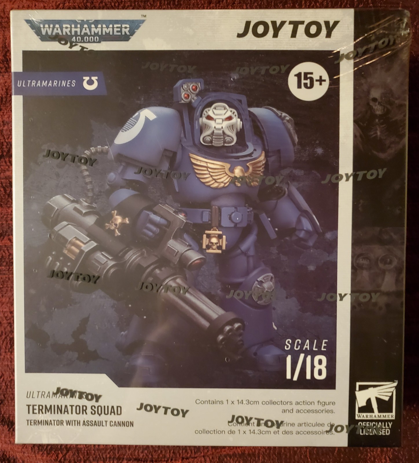 JoyToy Warhammer 40,000 40K | Ultramarines Terminator with Assault Cannon