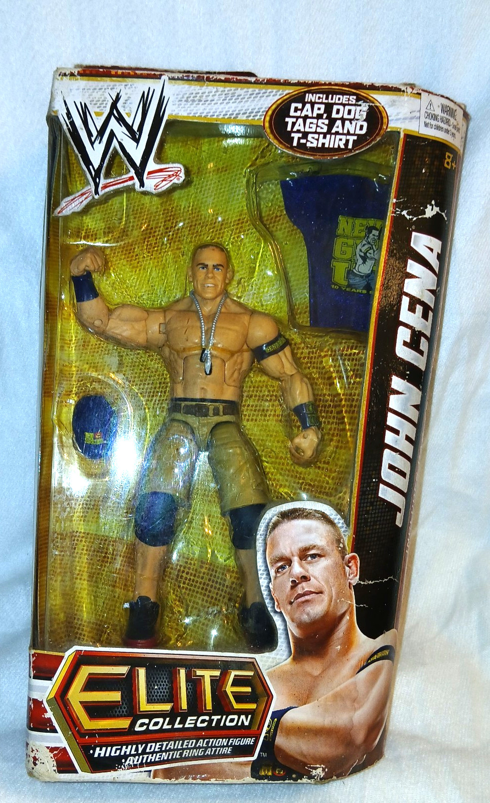 Mattel WWE Legends Wrestling Elite Collection John Cena Action Figure, accessor