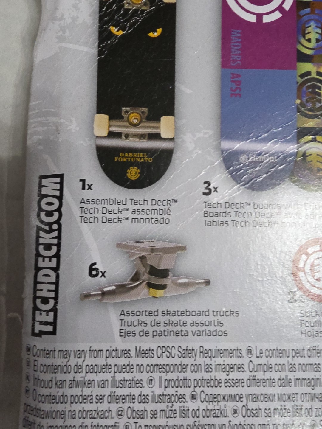 TECH DECK Fingerboard 4-Pack Element Skateboards w Entire Kit, Wheels, Tools +