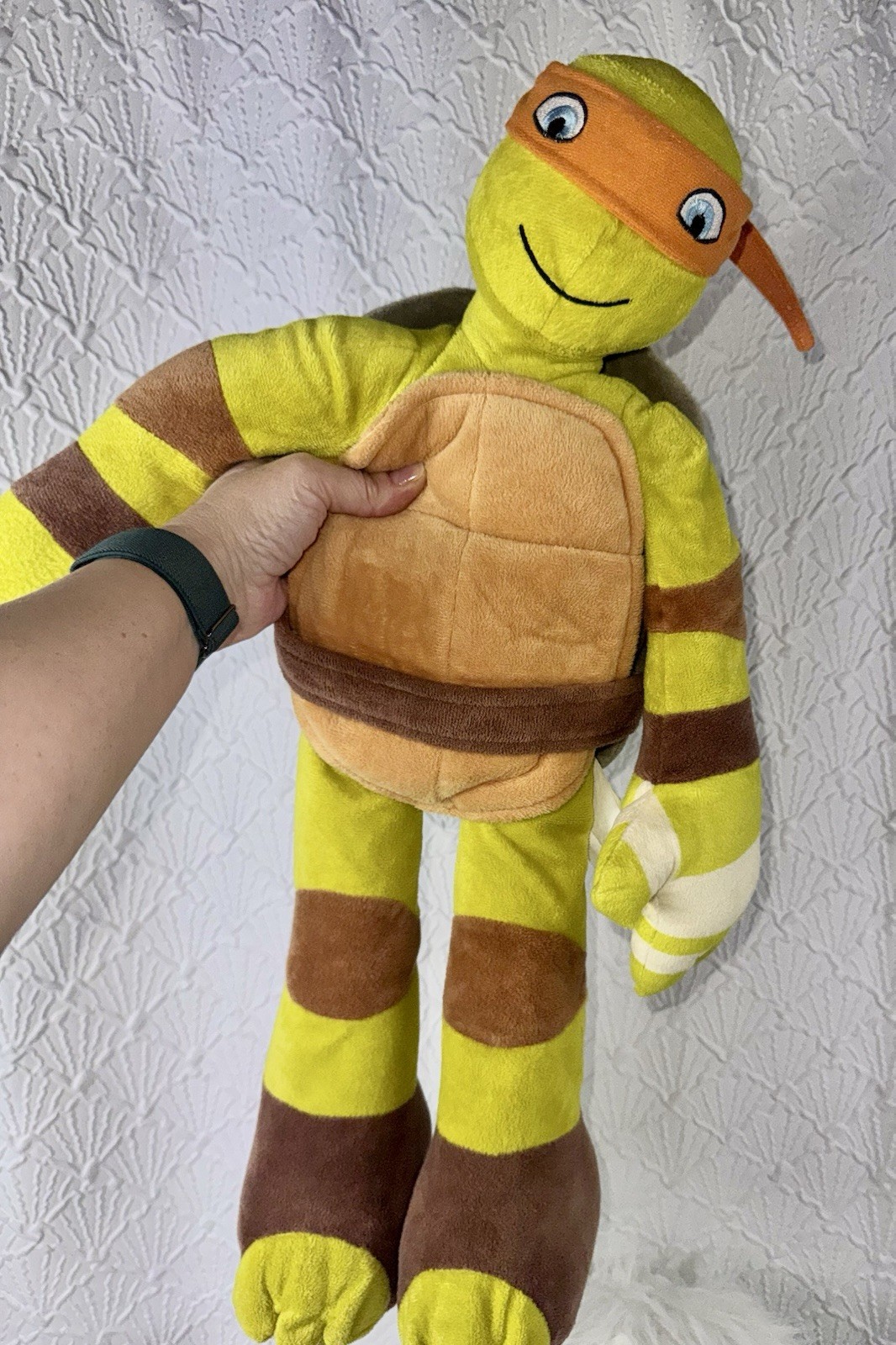 Teenage Mutant Ninja Turtle Michelangelo Stuffed Plush Pillow Buddy 24 Inches