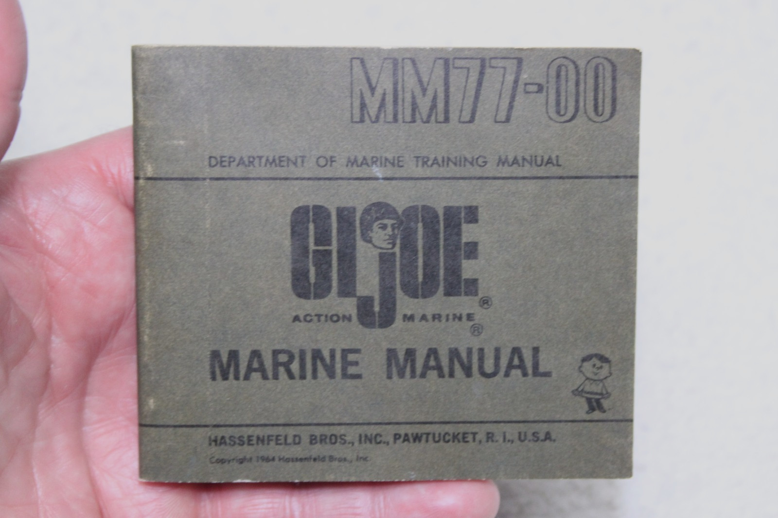 Vintage GI Joe 1964 -Marine Manual – early R,R issue (narrow version)