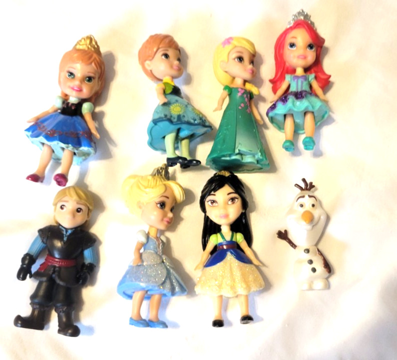 Disney Mini Toddler Dolls Princess Figures 3.5&Prime;
