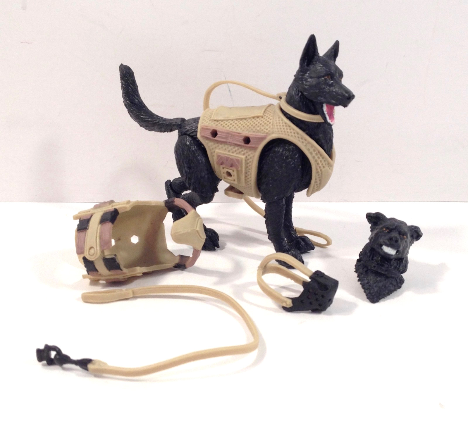 Marauder Task Force K9 Wraith Black Shepherd tan gear loose dog figure 4&Prime; 1:18