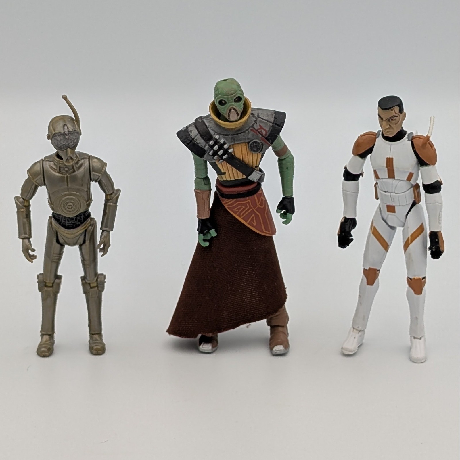 Star Wars Clone Wars Figures Commander Cody Embo C-3PO Hasbro Action Figure Lot