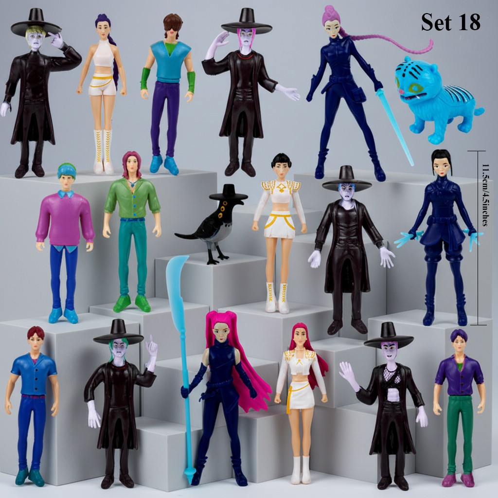 18 Pieces Kpop Demon Hunter Cosplay Mini Figurines Collection Set