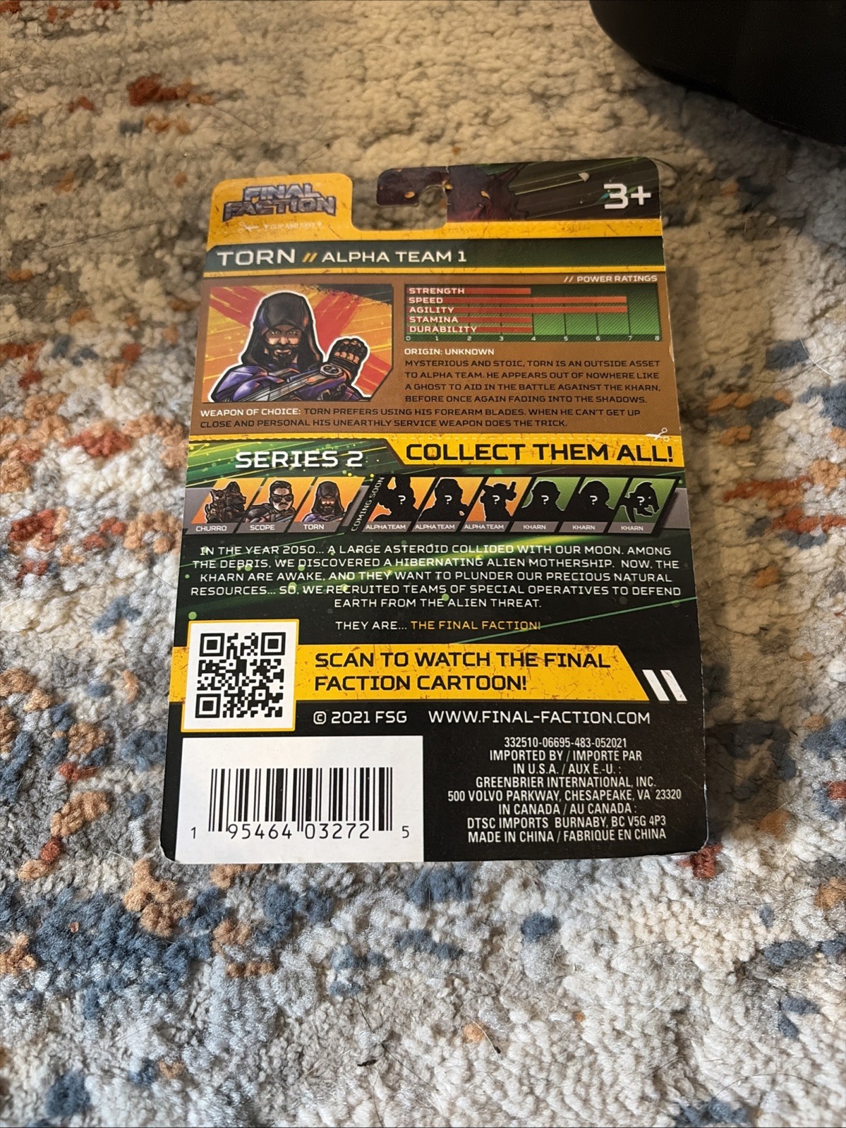 FINAL FACTION Alpha Team 1 COVERT OPS TORN 3-3/4&Prime; Action Figure – New D1