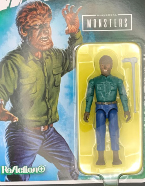 New Super7 Universal Monsters The Wolfman 3 3/4&Prime; Reaction Figure Unpunched