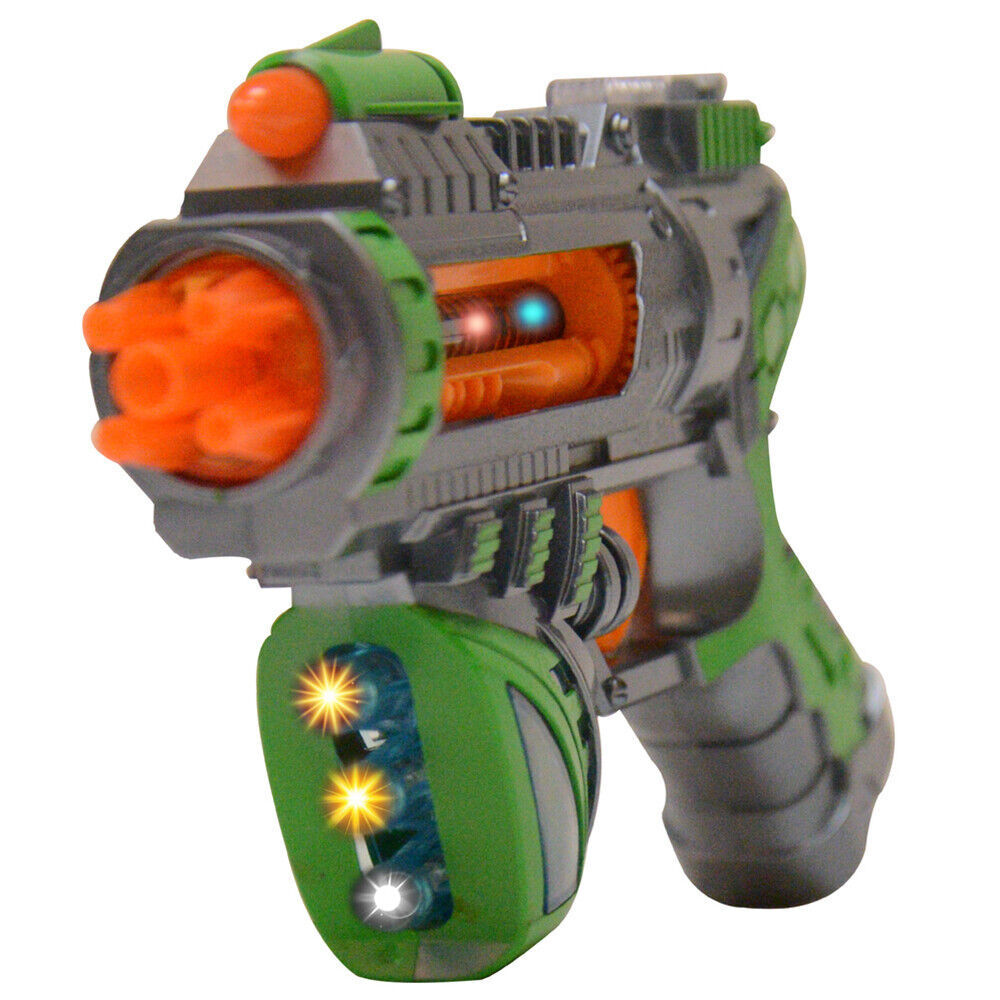 Light Up Space Infinity Blaster Toy Gun Pistol w/ Flashing Light Sound Kids Gift