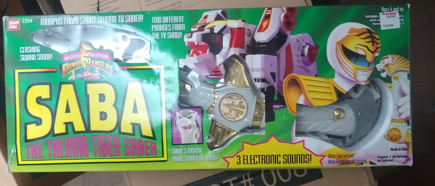 Mighty Morphin Power Rangers Saba The Talking Tiger Sword used TY