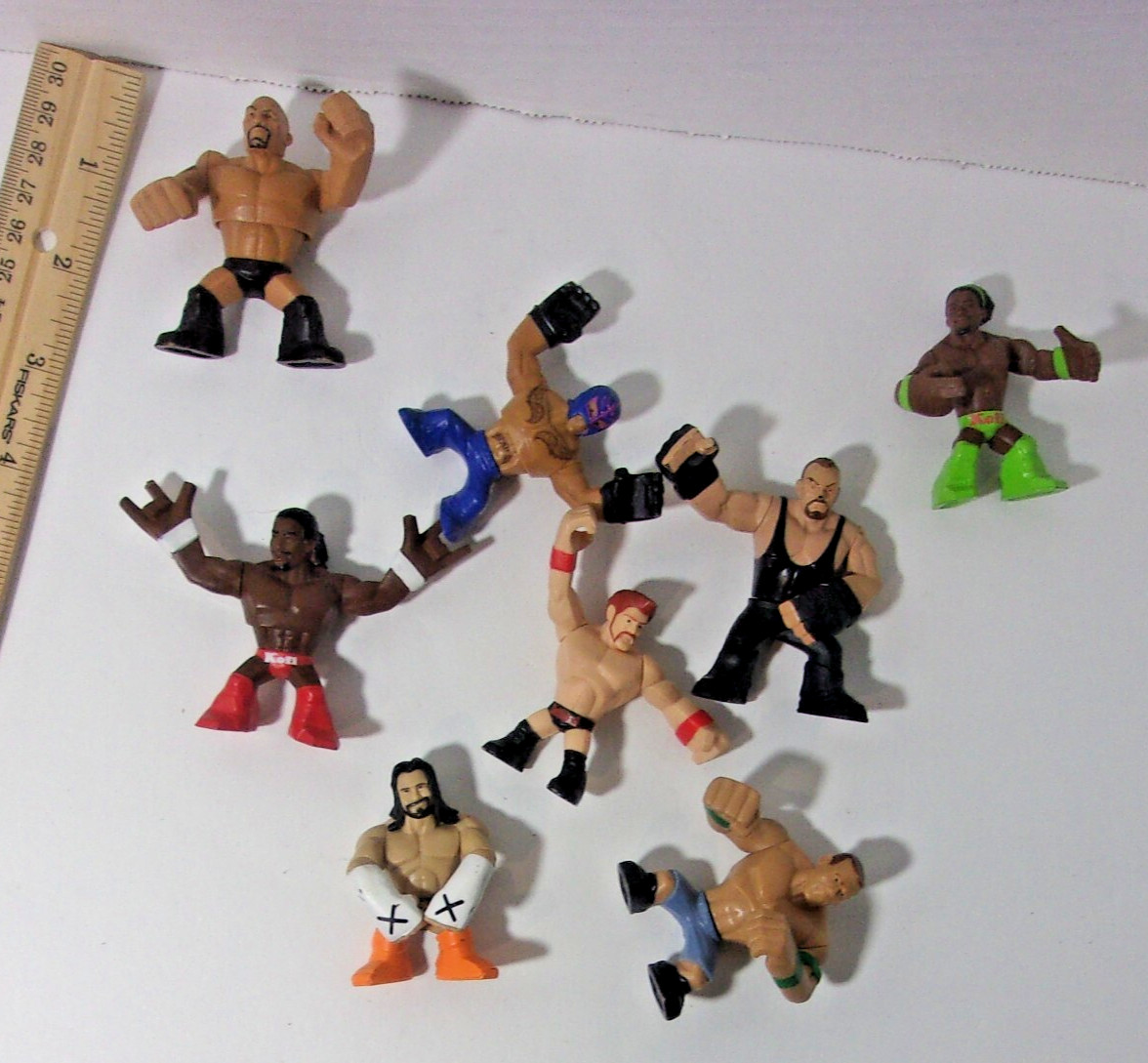 WWE WWF Wrestling Rumblers Action Figure Lot Rey Mysterio CM Punk John Cena
