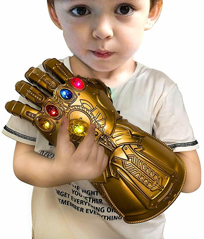 Kid&rsquo;s Size Thanos Marvel Avengers Infinity Gauntlet Glove w/Removable LED Stone