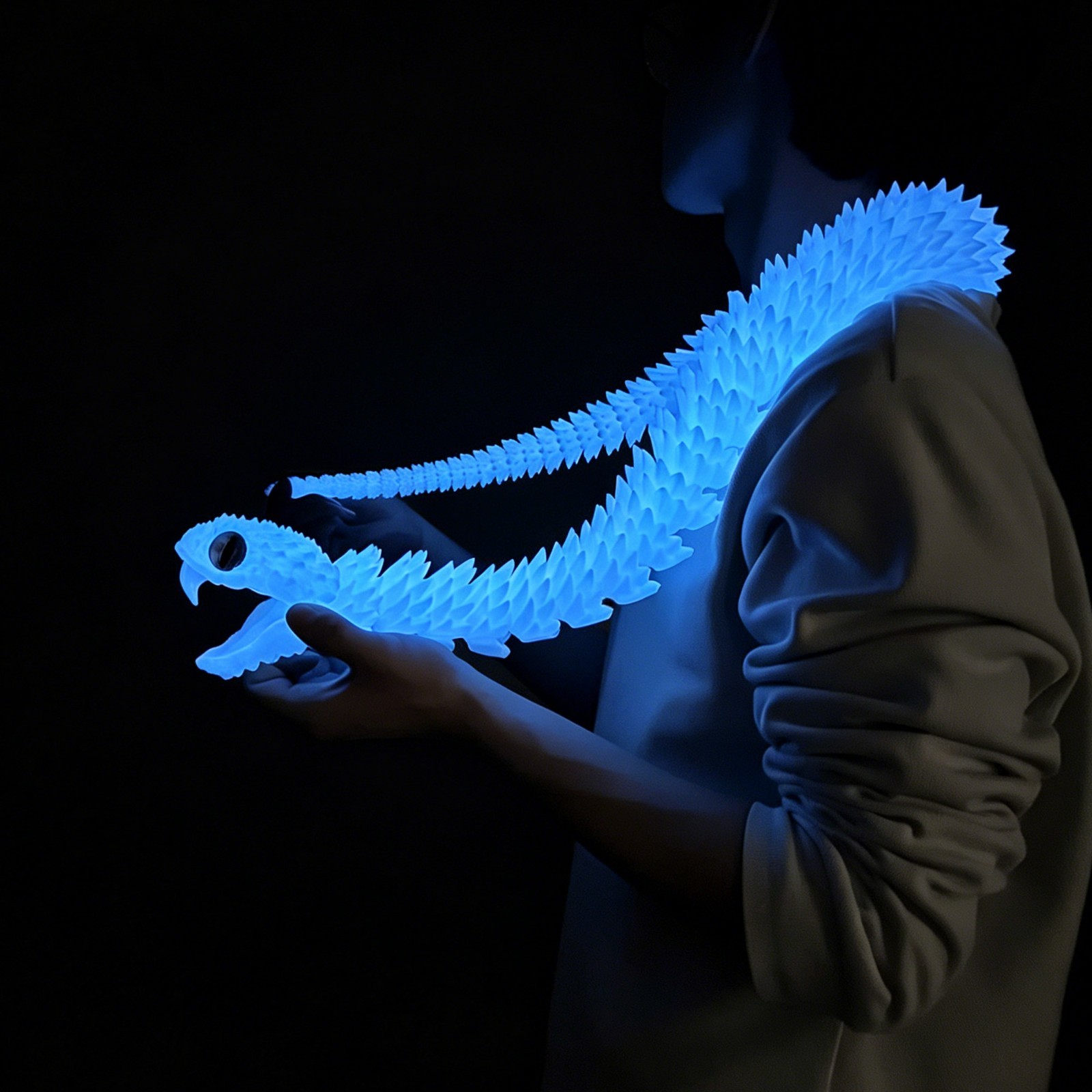 47.5inch 3D Printed Snake Model,Articulated Animals figure,Toys Home Decor