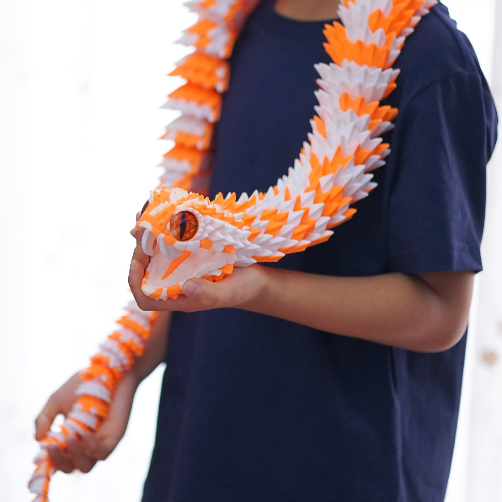 47.5inch 3D Printed Snake Model,Articulated Animals figure,Toys Home Decor
