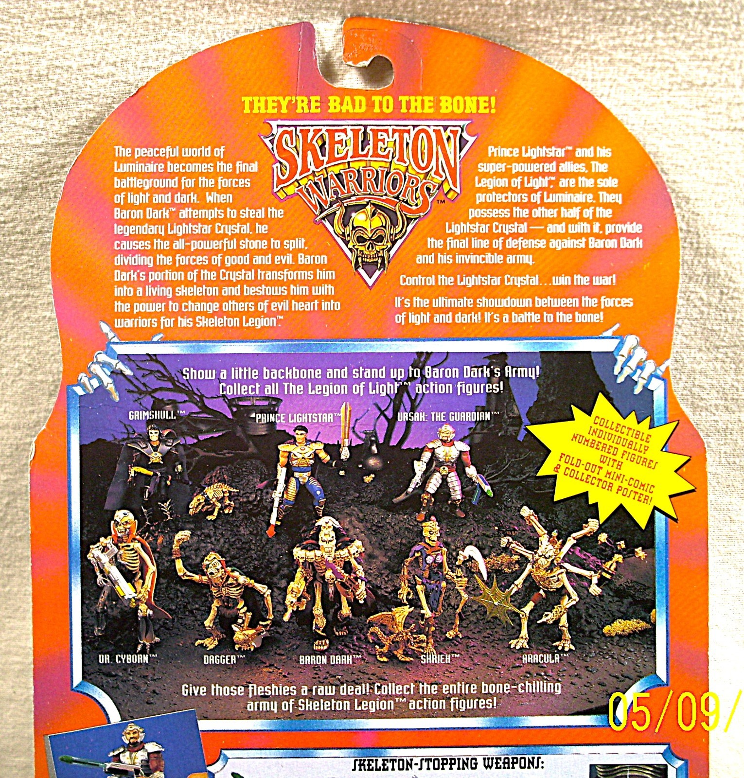 Vintage ☆ 1994 Playmates ☆ Skeleton Warriors☆URSAK : The GUARDIAN☆Action Figure