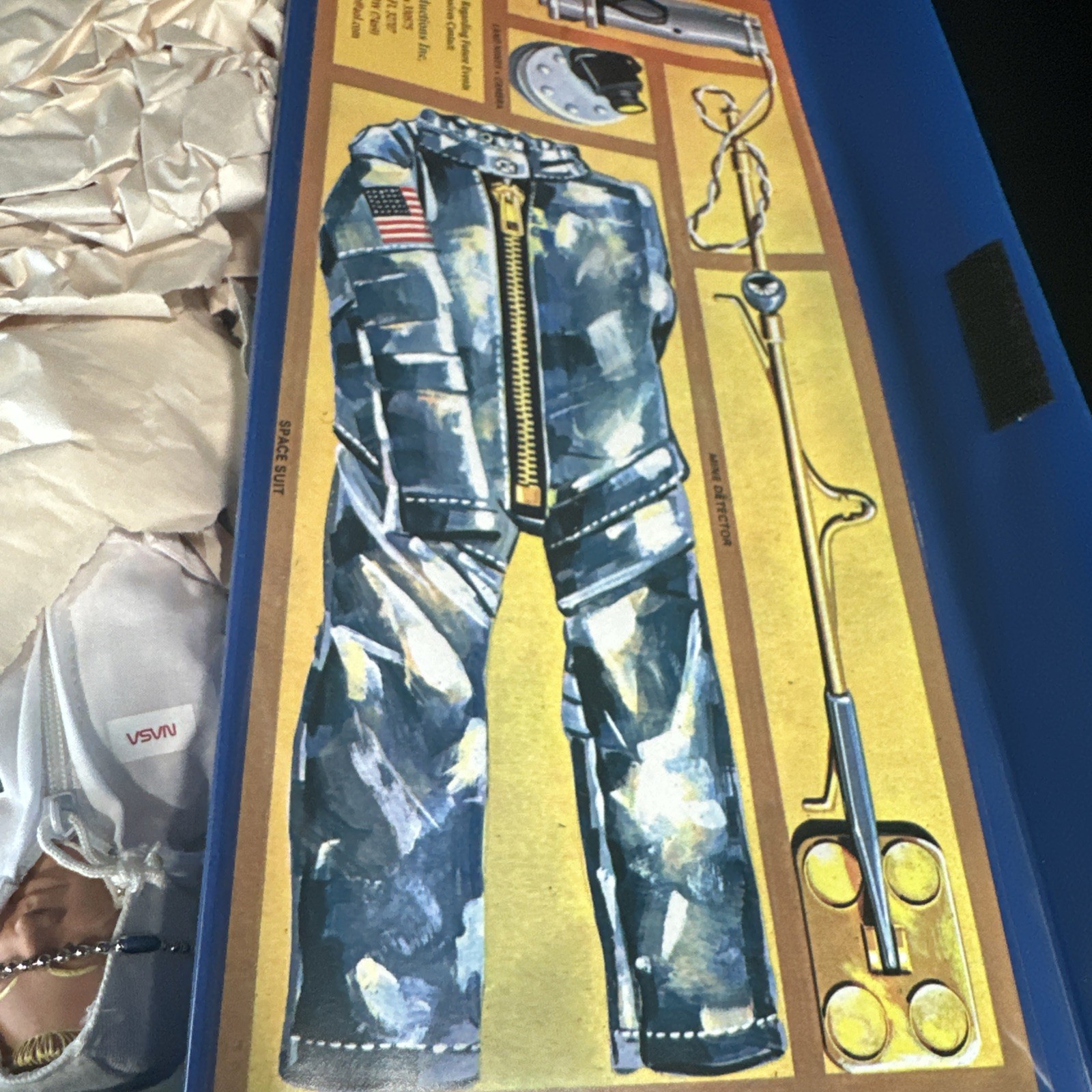 New GI Joe “Astro Locker” Hasbro Reproduction Military Space Force In Blue Case
