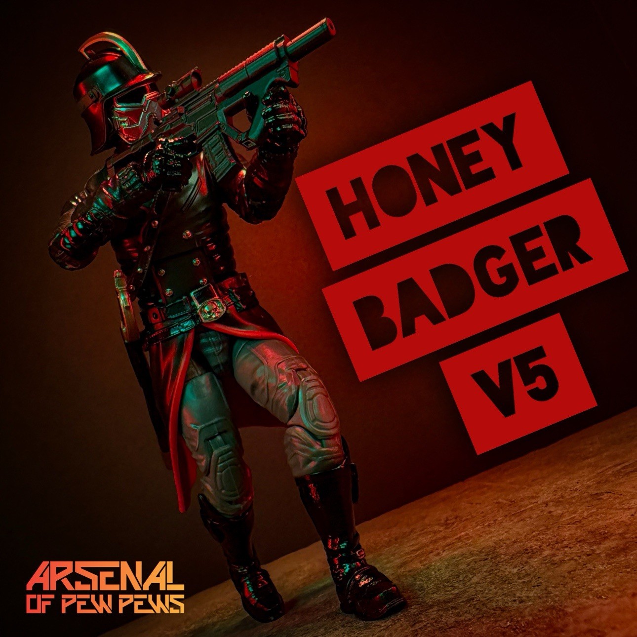 Honey Badger V5 1:12 Scale 3D Printed Action Figure Accessory
