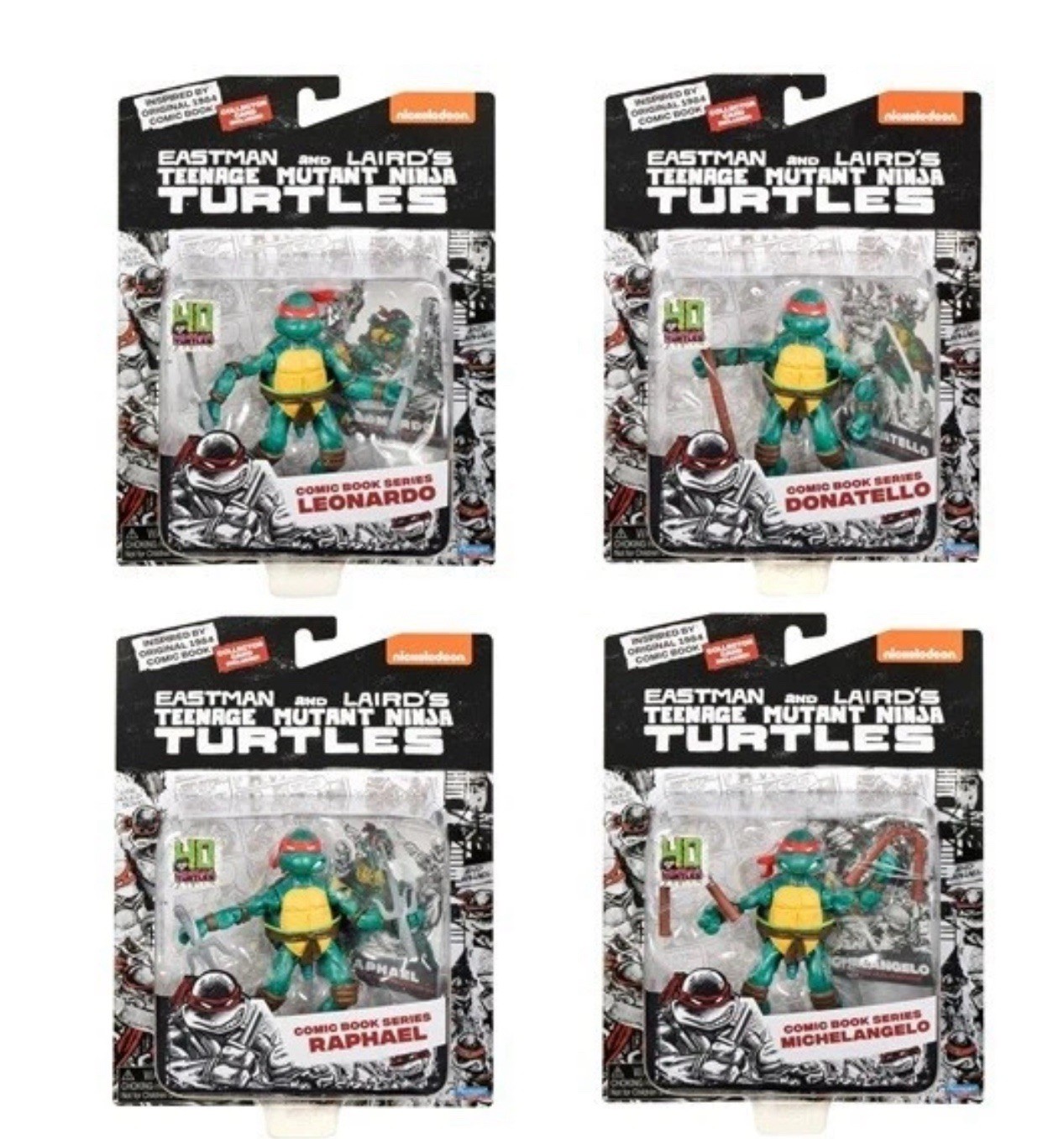 NEW TMNT SET OF ALL 4 Teenage Mutant Ninja Turtles Comic Book Series Figures! 🔥