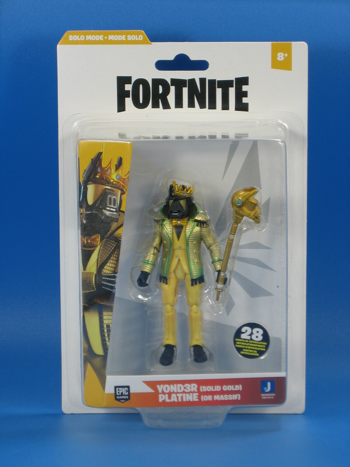 Fortnite Yond3r 4&Prime; Action Figure 2022 Yonder Solid Gold MOC Video Games Jazwares