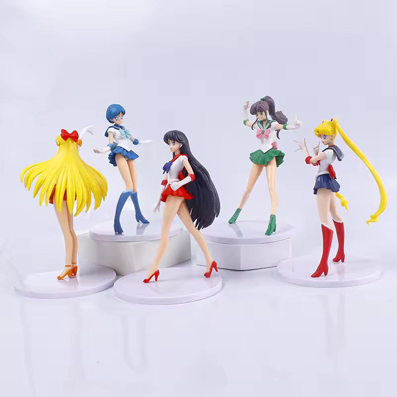 5pcs-Set Sailor Moon Anime Figure Action Figure Model Kawaii Doll toys Gift
