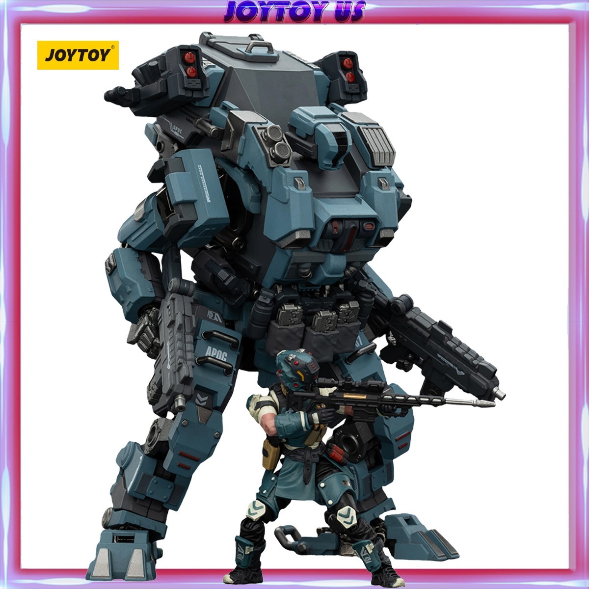 JOYTOY Dark Source 1/25 APOC Series Falcon Riot Control Mech & UNSC Snipe Foster