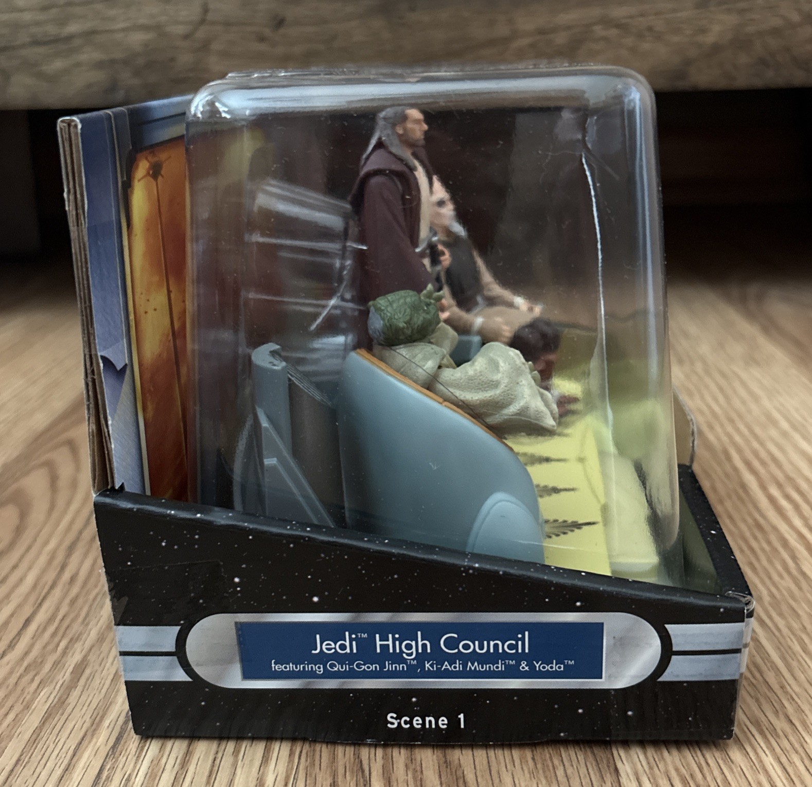 Star Wars Phantom Menace Jedi High Council Scene 1 Yoda Qui-Gon Jinn Mundi NEW
