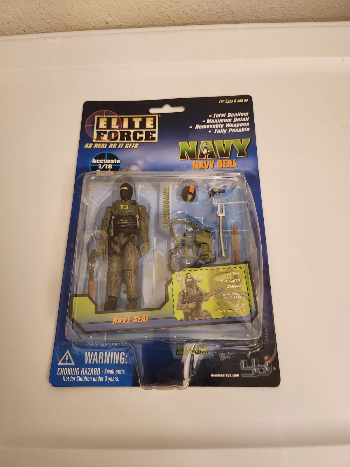 Blue Box Toys Elite Force Navy Seal Breacher 1/18 Scale Military Action Figure