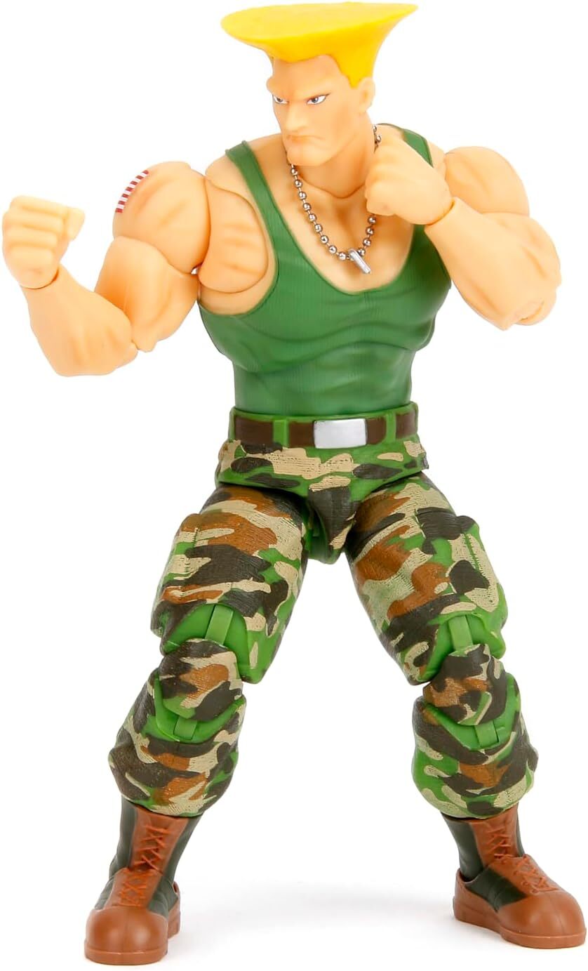 Jada Toys Street Fighter II 6&Prime; Guile Action Figure Official Licensed by Capcom