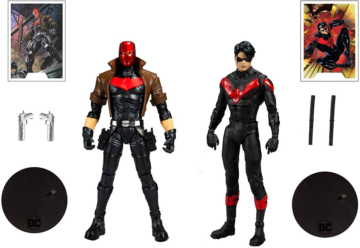 DC Multiverse ~ NIGHTWING vs. RED HOOD DELUXE FIGURE SET ~ McFarlane Toys