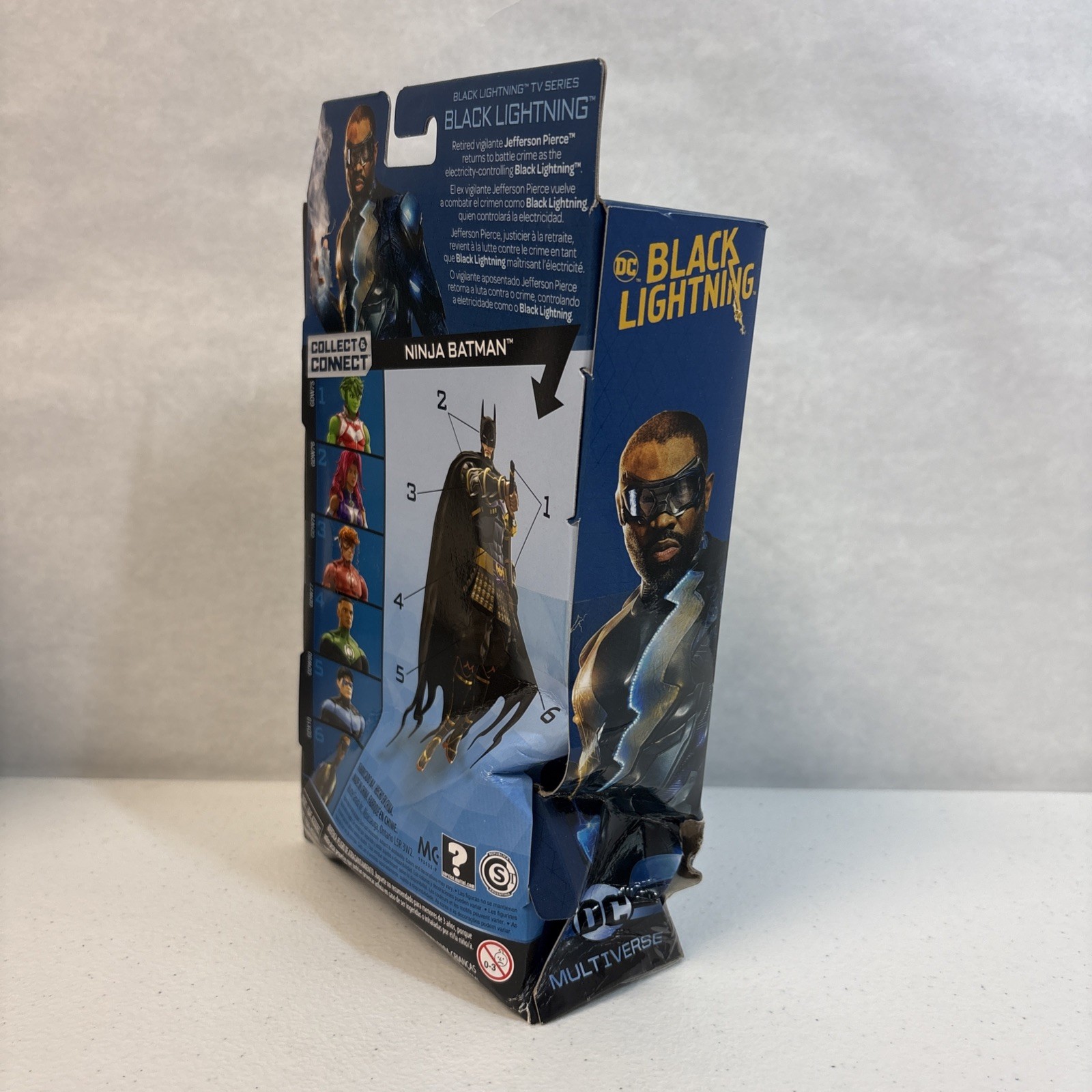 DC Multiverse Ninja Batman Series Black Lightning 6” New In Crushed Dmgd Box
