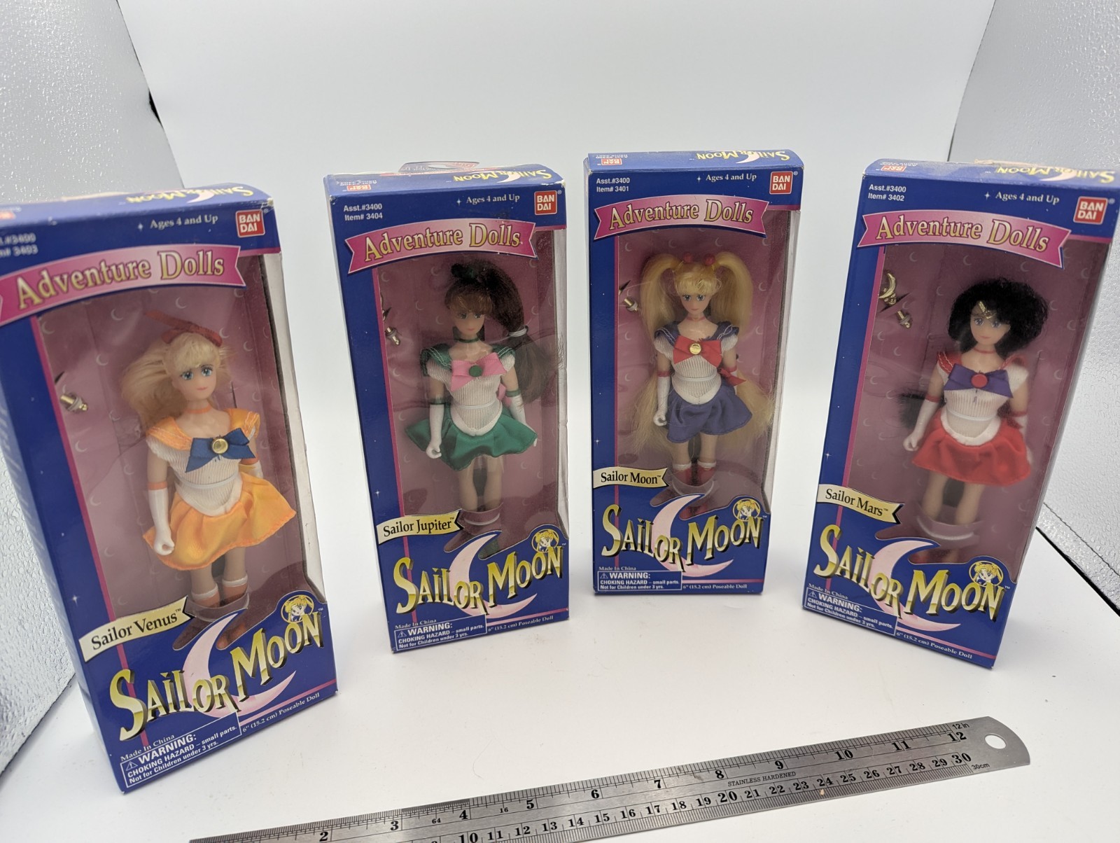 You Choose: 1995 Bandai Sailor Moon 6&Prime; Adventure Doll New Sealed NRFB Irwin