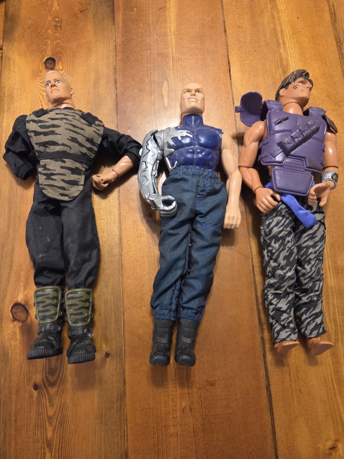 Lot Of 3 Max Steel GI Joe 12&Prime; Actions Figure Cyborg Psycho More With Clothes 90s