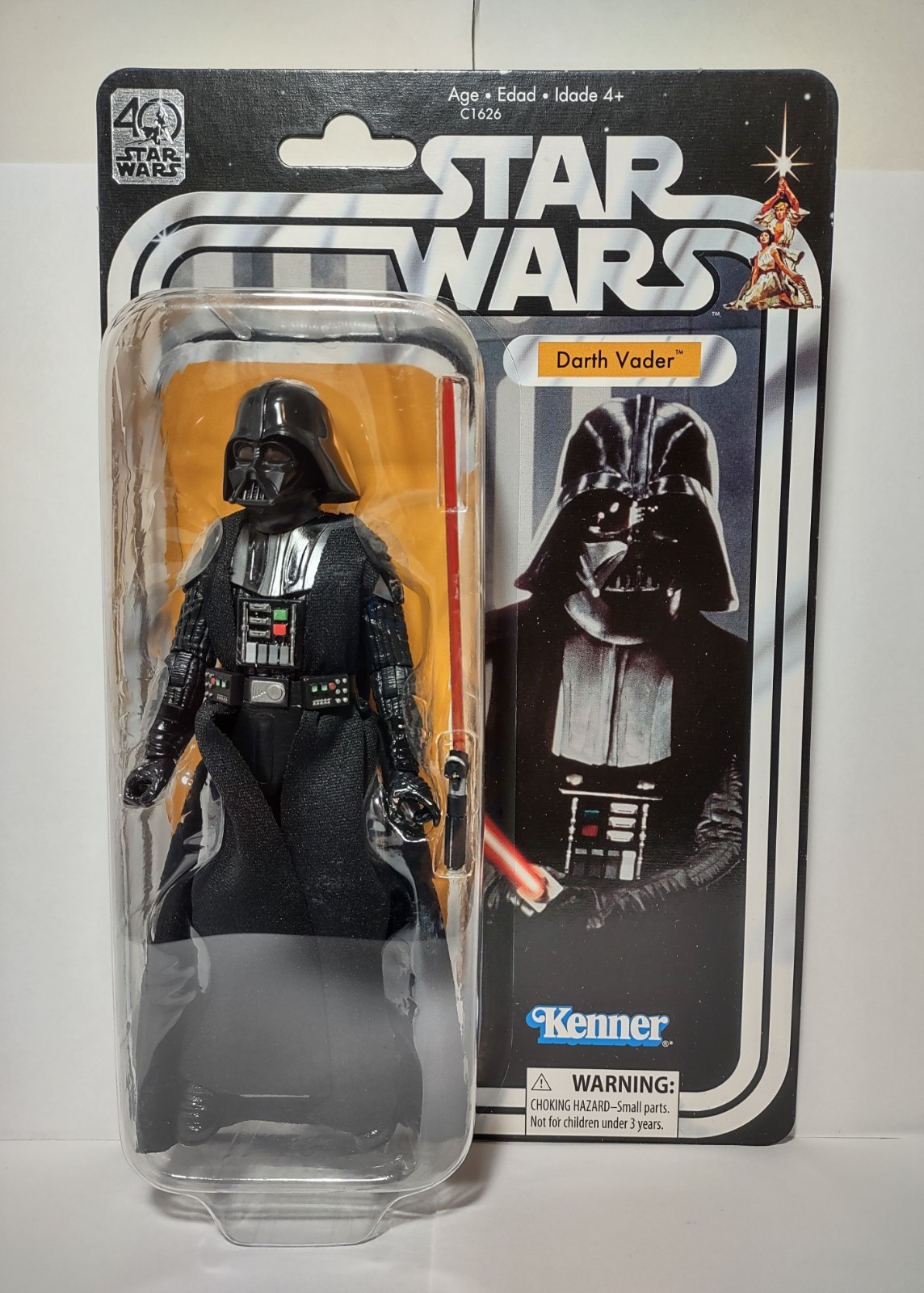 Star Wars Black Series Darth Vader 6&Prime; Figure Red Lightsaber 40th Movie New 2017