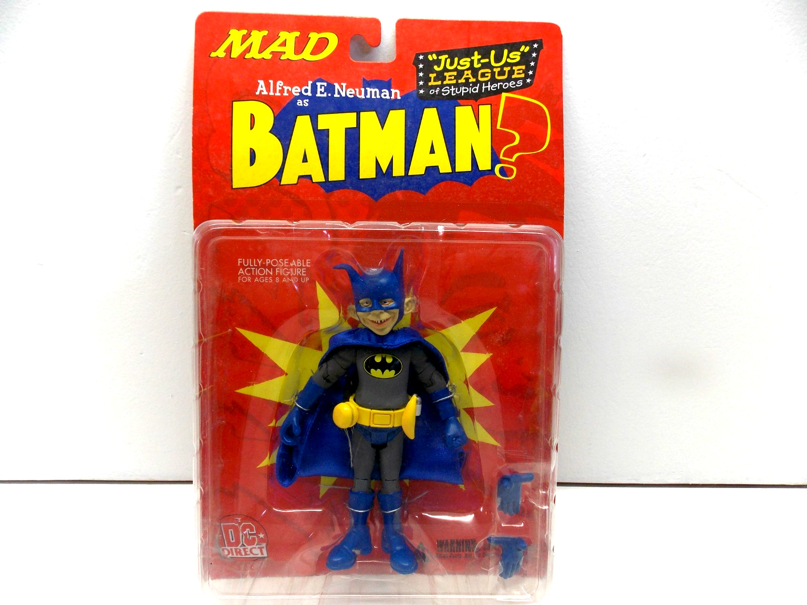 NEW DC COMICS MAD MAGAZINE ALFRED E. NEUMAN AS BATMAN 6&Prime; ACTION FIGURE