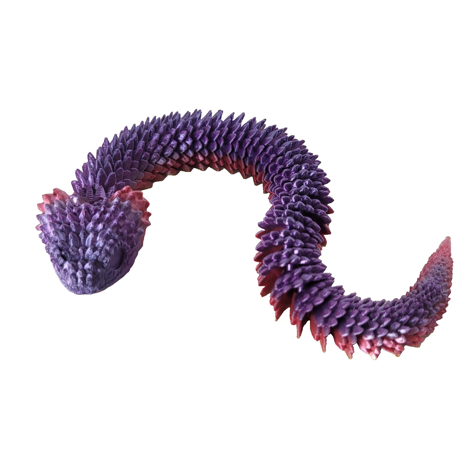 3D Printed Viper Snake Articulated Snake Flexible Fidget Toy Mini 10 Inches