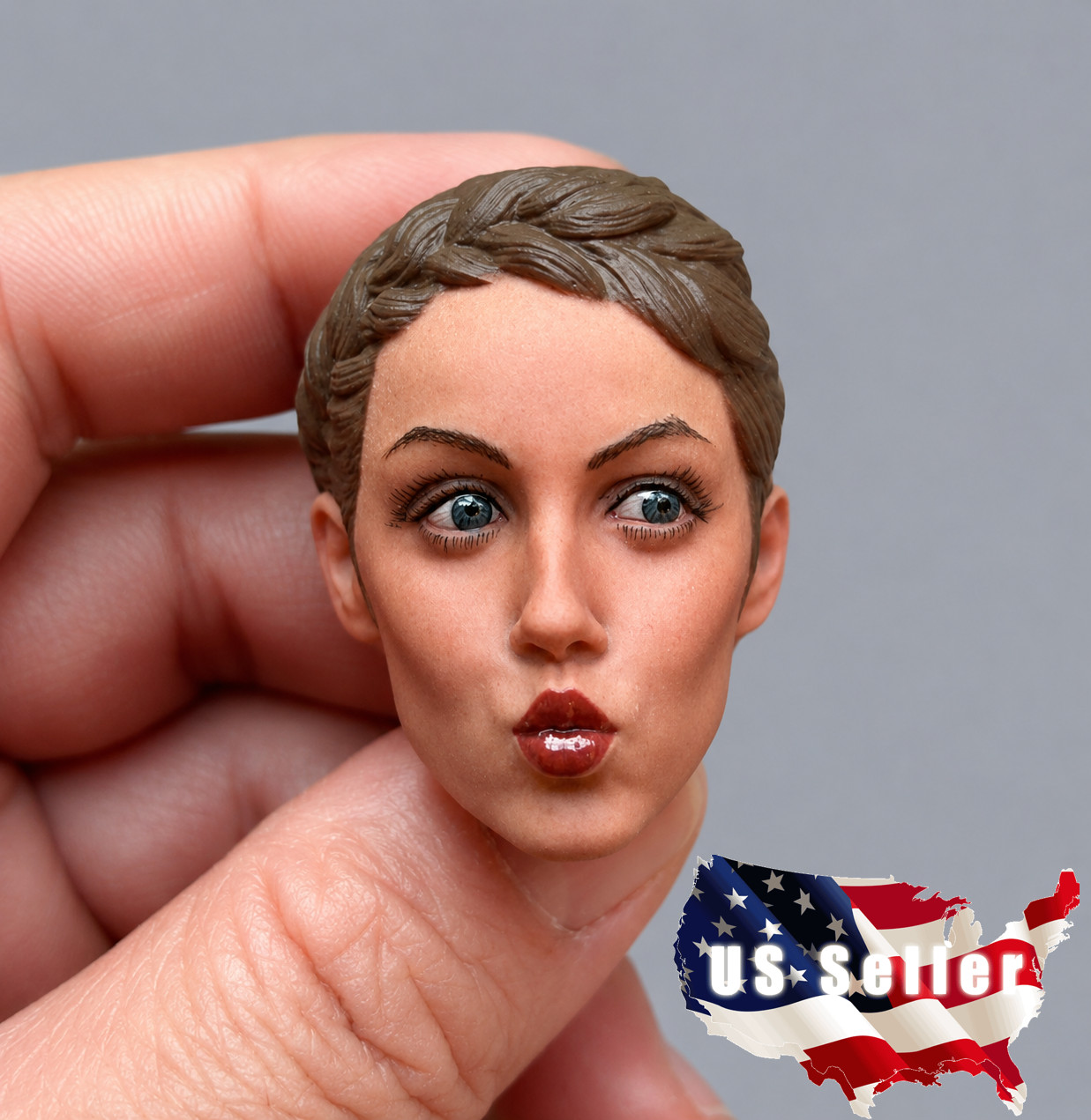 1/6 Female Head Sculpt Kissing Funny Expression For 12&Prime; PHICEN Hot Toys Figure
