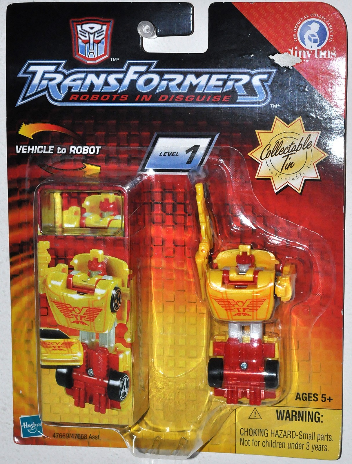 Transformers REV RID Tiny Tins R.E.V. Action Figure Hasbro NEW SEALED MOC 2003