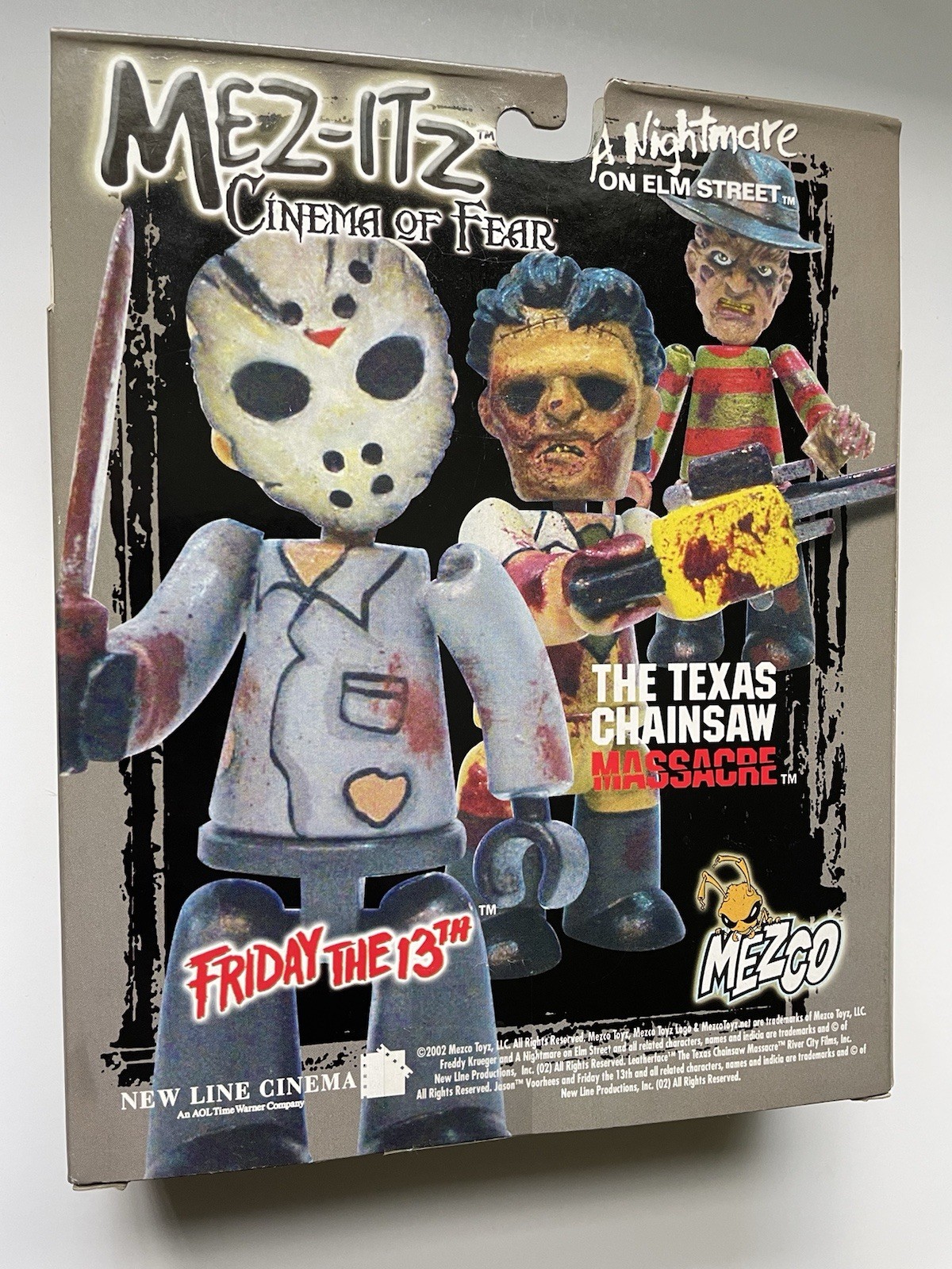 2002 Cinema Of Fear Jason Freddy Leatherface Mini Figures Horror Mezco Mez Itz