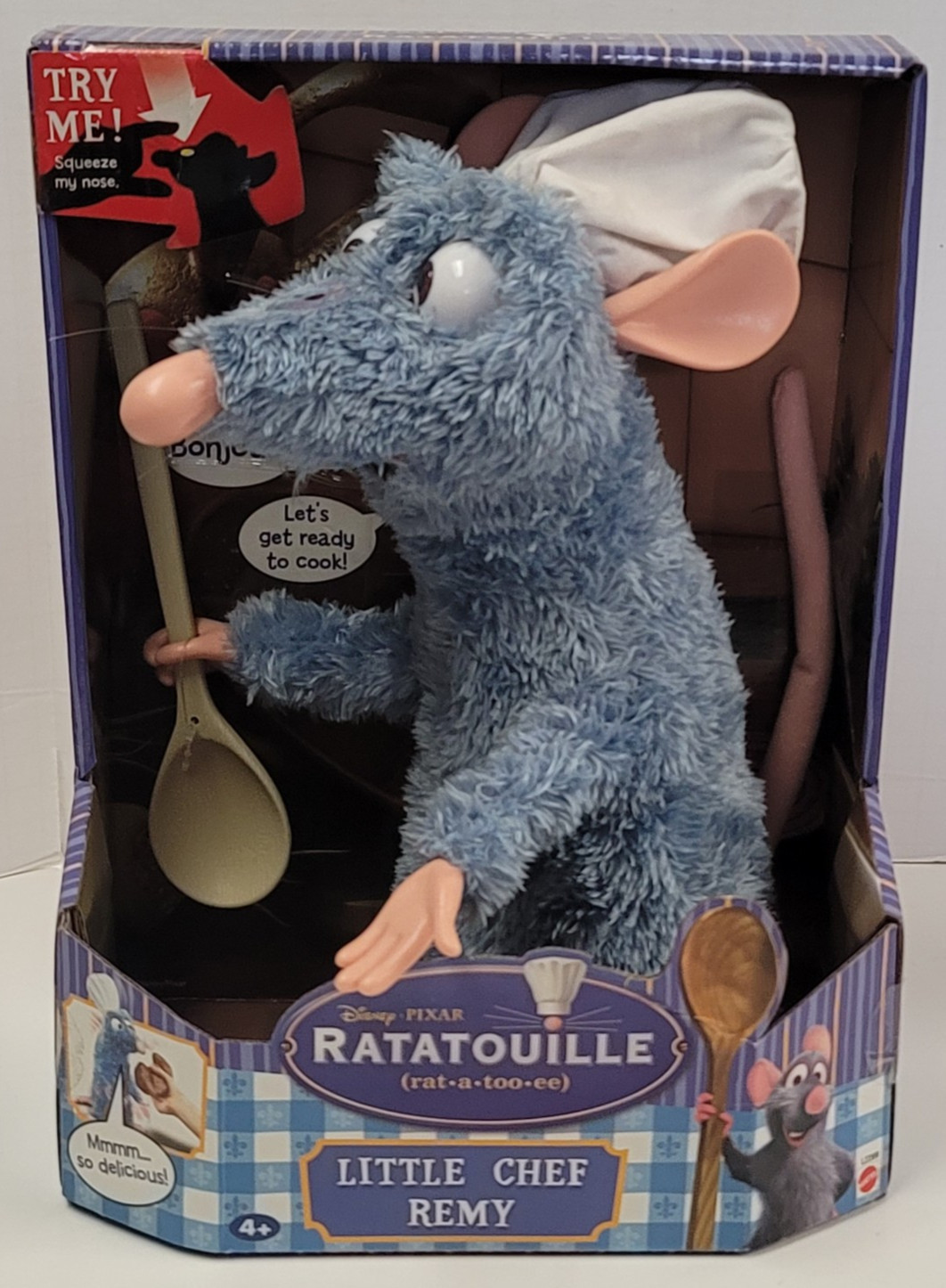 Disney PIXAR Ratatouille Little Chef Remy Plush 12&Prime; Talking Doll NEW