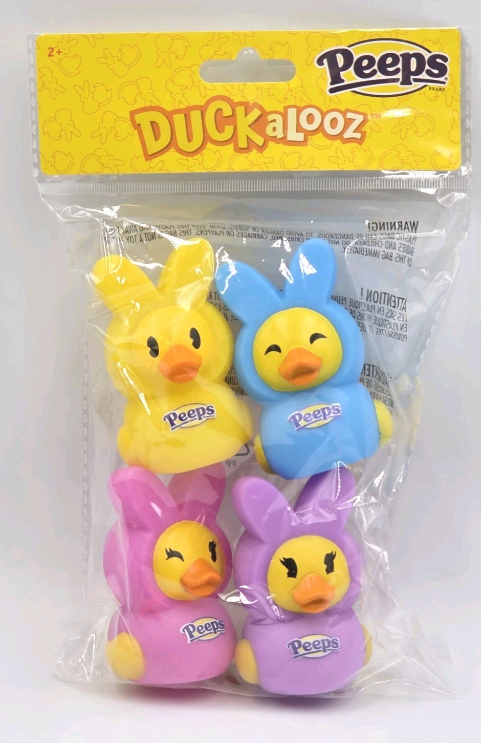 New Pack Of 4 Duckalooz Peeps 2026 Rubber Duck 2.75&Prime; Pink Yellow Blue Purple